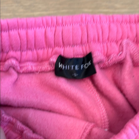 White Fox Boutique Pink Joggers Soft Fleece Elastic Waist - Picture 2 of 3